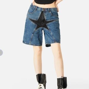 AELFRIC EDEN STAR PATCHWORK JORTS